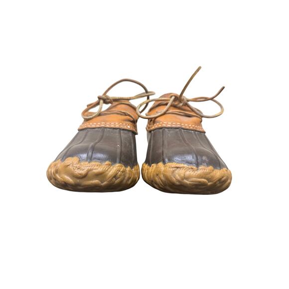 LL Bean Size 7 Men Duck Boot Shoe Maine Hunting Vintage Rubber Outdoor Brown Tan - Picture 2 of 12